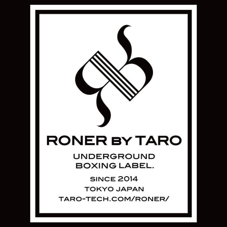 RONER SPORT 　"solid  box logo " DRY T-shirt BLACK