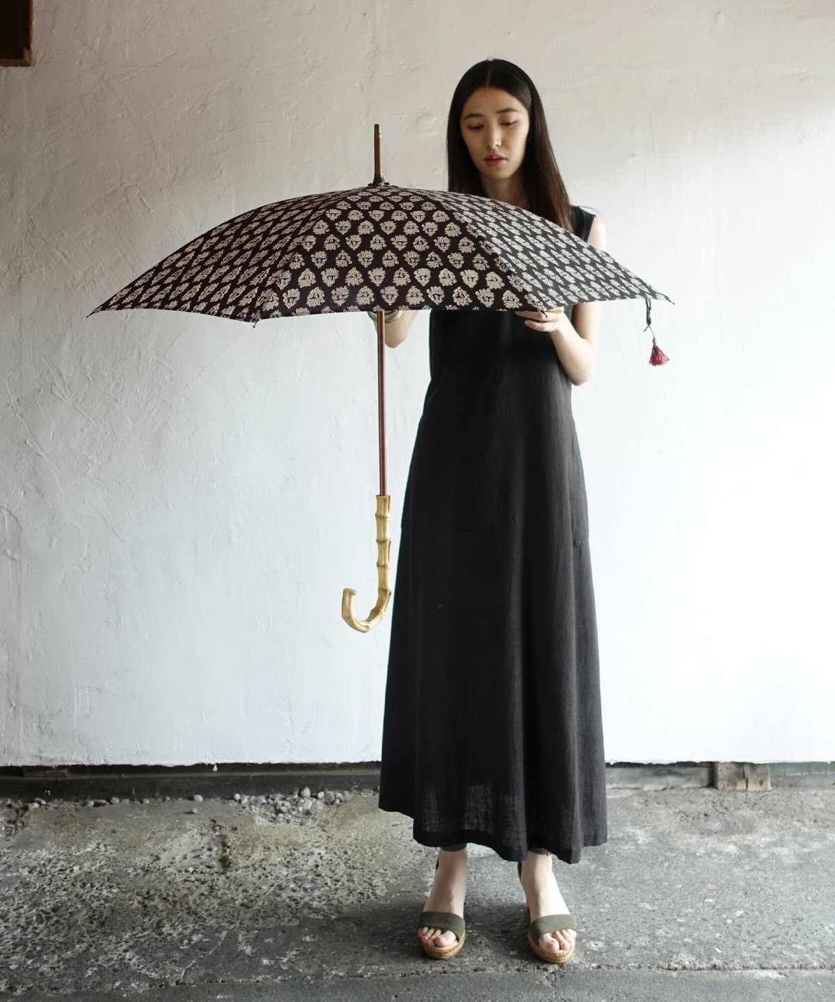 yohojiyamamoto+nor 日傘　ブラック　竹製ハンドル yohojiyamamoto+nor 日傘ブラック竹製ハンドル