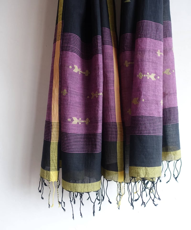 ジャムダニショール黒紫 | KANNOTEXTILE ONLINE
