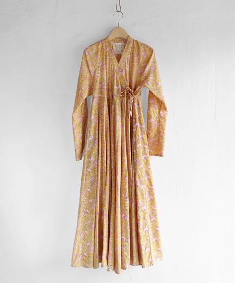 KANNOTEXTILE カシュクールロングワンピース kannotextile Kannotextile カシュクール ロングワンピース