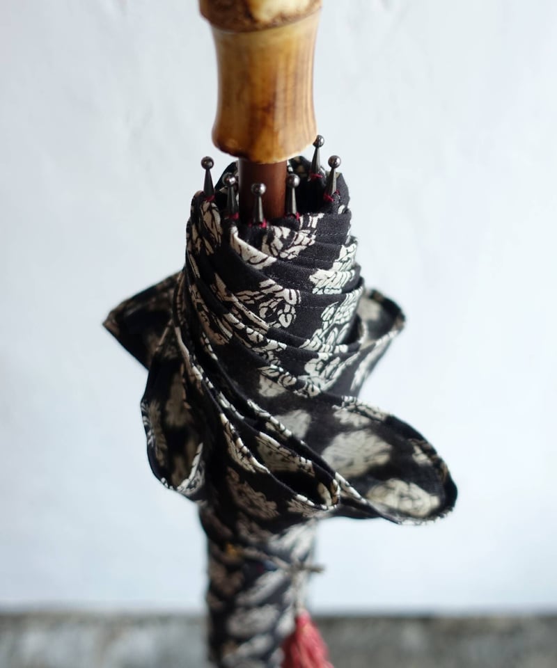 yohojiyamamoto+nor 日傘　ブラック　竹製ハンドル yohojiyamamoto+nor 日傘 ブラック 竹製ハンドル yohojiyamamoto