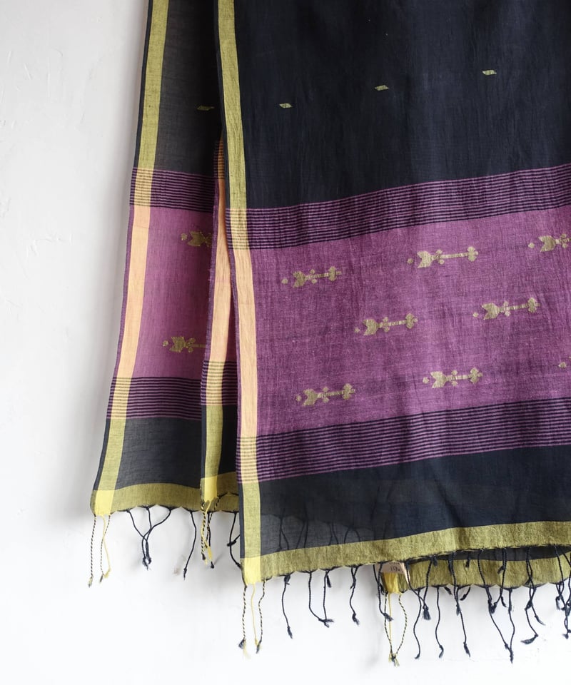 ジャムダニショール黒紫 | KANNOTEXTILE ONLINE