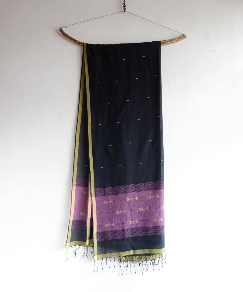ジャムダニショール黒紫 | KANNOTEXTILE ONLINE
