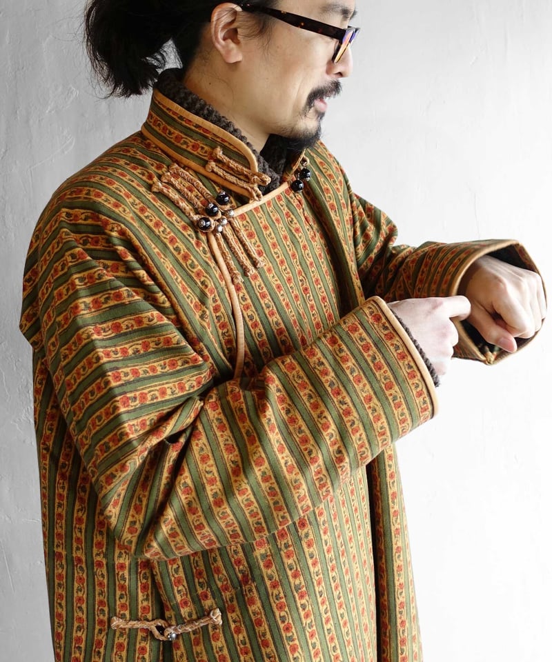 タケカンムリ/あした着る服/大/門田雅道 Nomad coat 05 - Mughal stripe | KANNOTEXTILE
