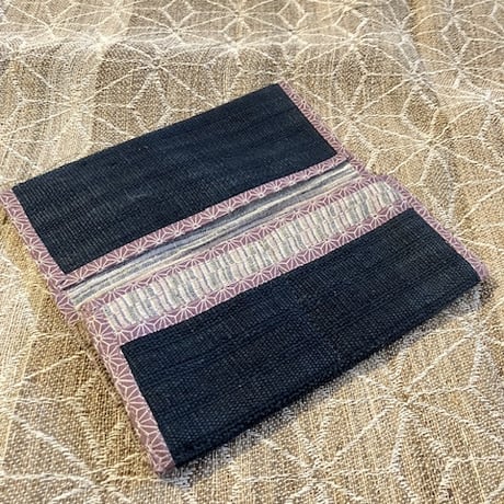 ヒマラヤンヘンプ プレミアムストライプの長財布 インディゴ