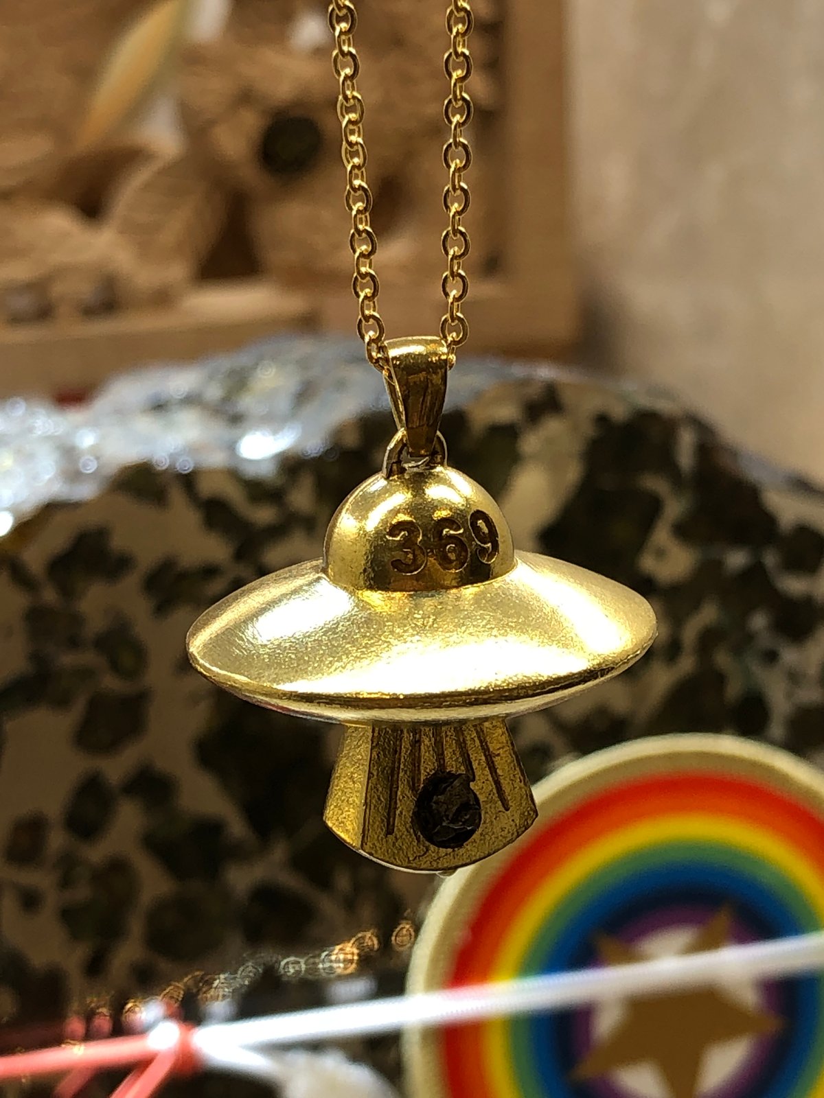 隕石パワー369宇宙船チャーム（キーホルダー or ネックレス）《受注 