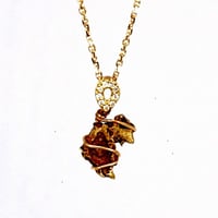 イミラックパラサイト隕石ナゲット× 天然ダイヤモンド × K18 ネックレス（L）