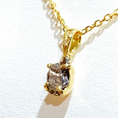 【入門オススメ】隕石 × 18kゴールド × 天然ダイヤモンド ネックレス