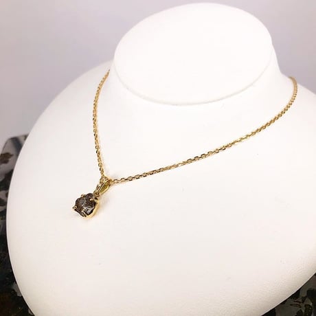 【入門オススメ】隕石 × 18kゴールド × 天然ダイヤモンド ネックレス