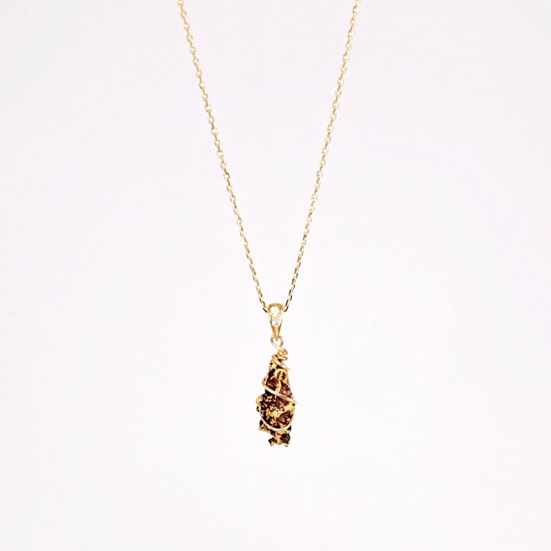 イミラックパラサイト隕石ナゲット × 天然ダイヤモンド × K18