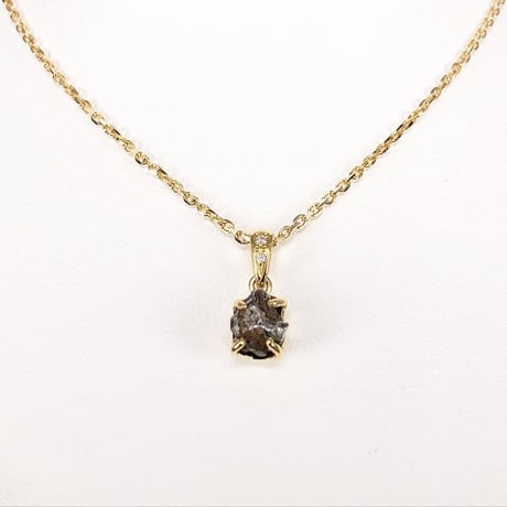 【入門オススメ】隕石 × 18kゴールド × 天然ダイヤモンド ネックレス