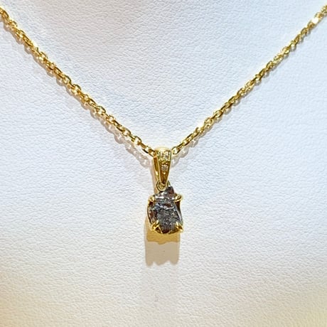 【入門オススメ】隕石 × 18kゴールド × 天然ダイヤモンド ネックレス