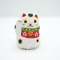 土人形大　招き猫　Claydoll of Luckycat