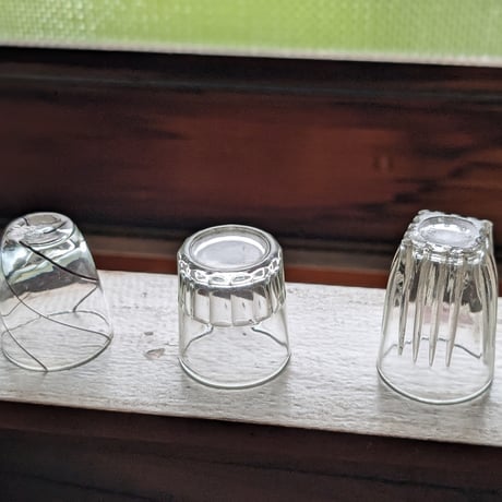 【アンティーク】 レトロなミニガラス酒器 3点セット