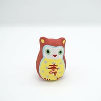 土人形中　赤みみずく　Claydoll of Akamimizuku