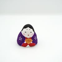 土人形中　お多福　Claydoll of Otafuku