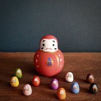 豆豆十色 達磨　10 colored miniature darumas