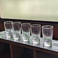 【アンティーク】 カットグラス ショットグラス 5客セット