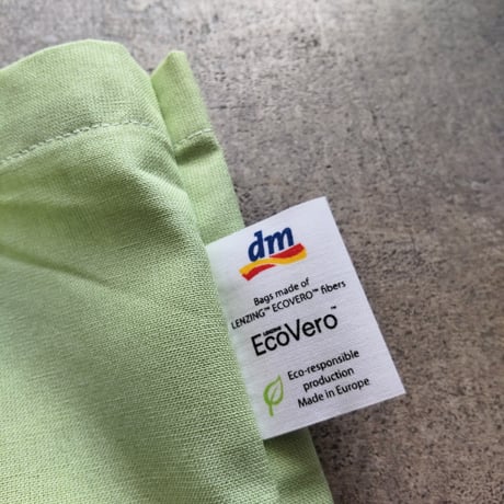 ドイツdm エコバッグ 【EcoVero】 ライトグリーン
