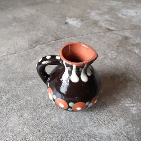 チェコの小さな飾り花瓶（ドライ用） ／こげ茶・黒