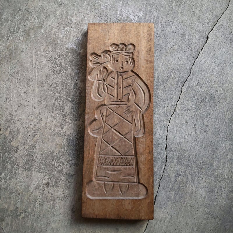 古い木製スペキュロス型 Saint Nicholas*スペキュロス型/cookie mold