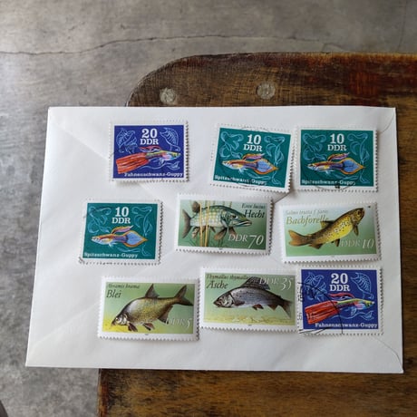 ドイツの古切手　お魚