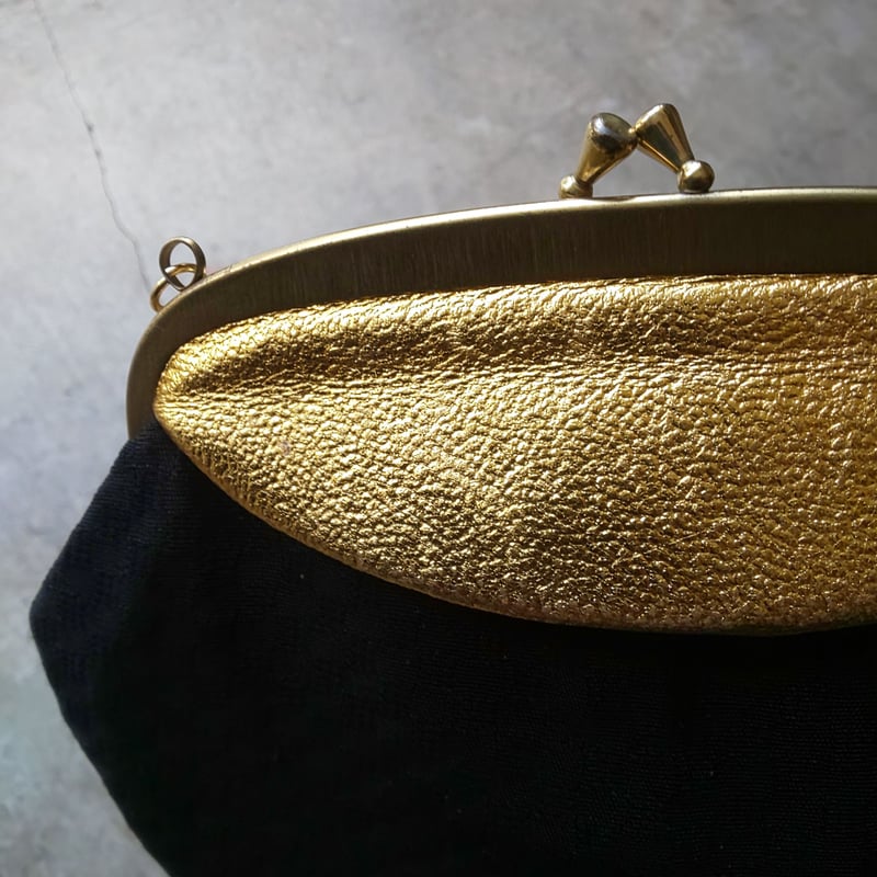 希少レアフランスアンティーク革製パーティーバッグk