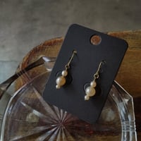フランスヴィンテージパールのシンプルピアス