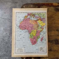 ドイツの古い地図帳の切り抜き アフリカ