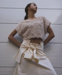 v-neck shaggy pullover