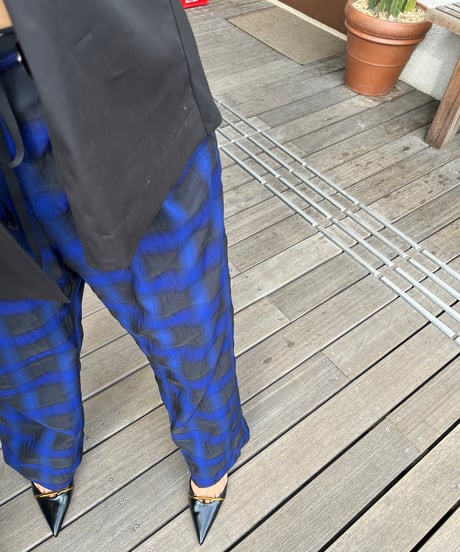sheer check pants