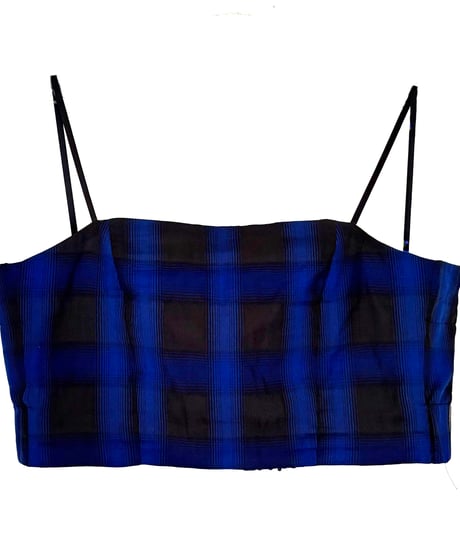 sheer check shirt＋bratop