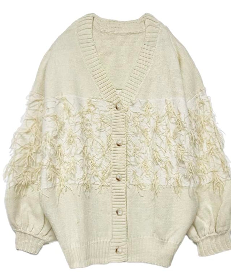 トップス Eaphi FRINGE KNIT CARDIGAN fringe knit cardigan | shrike
