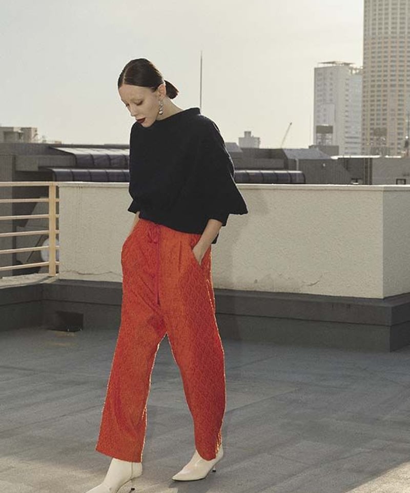 jacquard wide pants | shrike