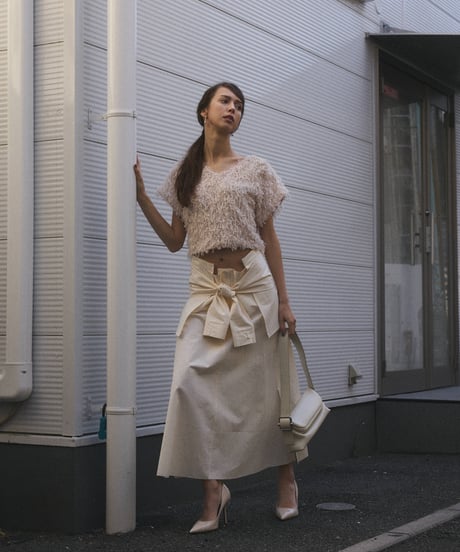 shirts slit long skirt