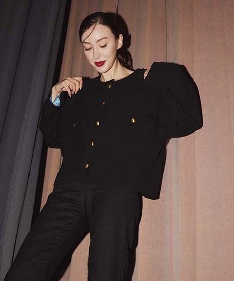 two pockets collarless jacket　￥39,600→￥19,800