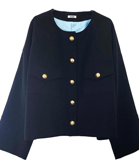 two pockets collarless jacket　￥39,600→￥19,800