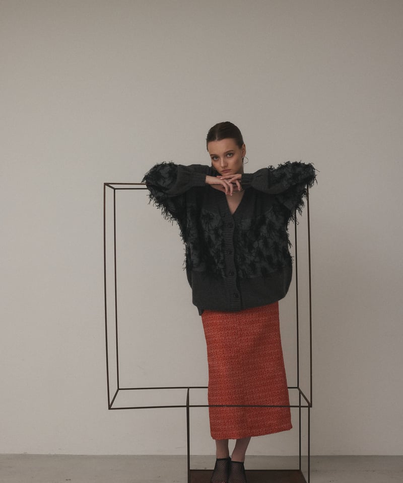 トップス andequal fringe design gritter knit fringe design gritter knit – andequal