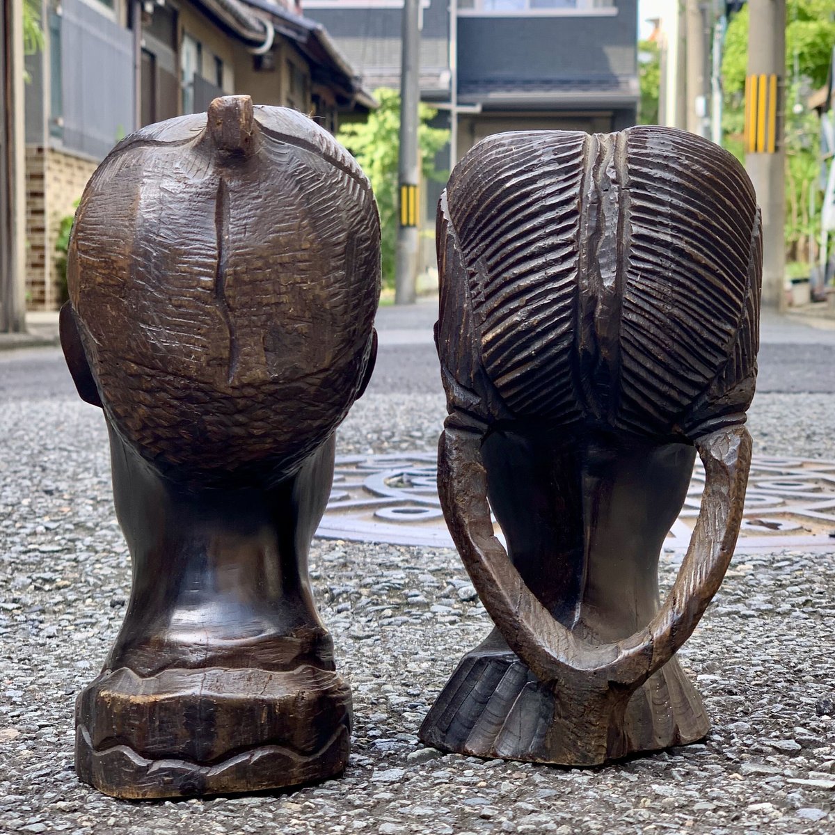 Amazon.co.jp: 黒檀の木彫りの虎の装飾品、タイ​​ガーの像の木の彫刻