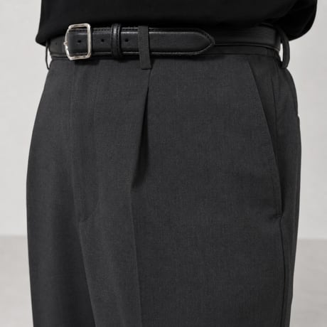Grey Tuck Pants