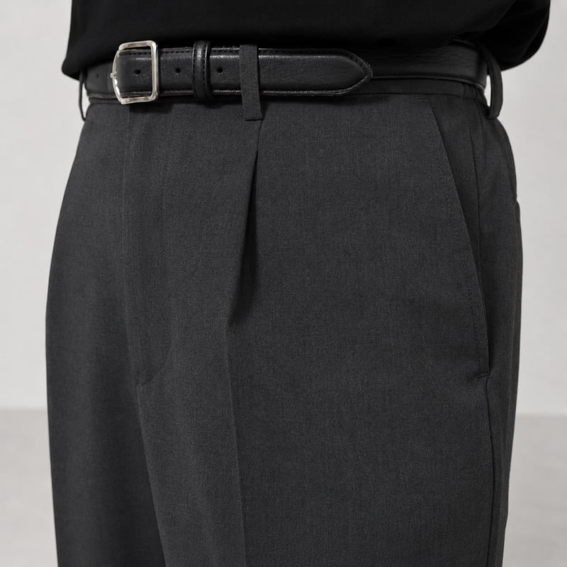 Grey Tuck Pants | So