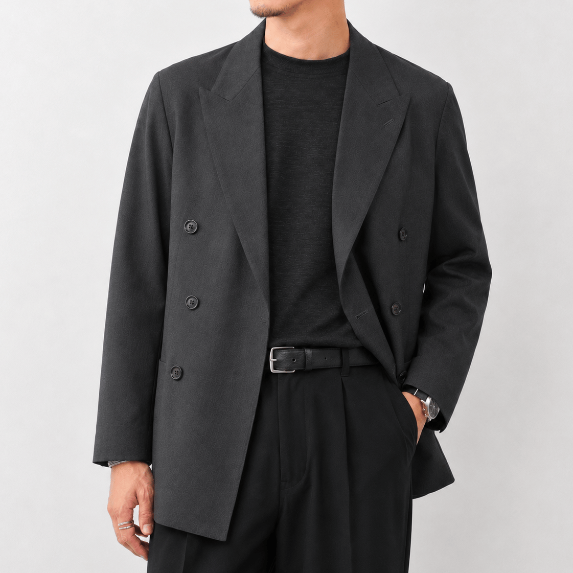 So 大山シュン ダークグレー ダブルジャケット Mサイズ【美品】 GD-Jacket | So