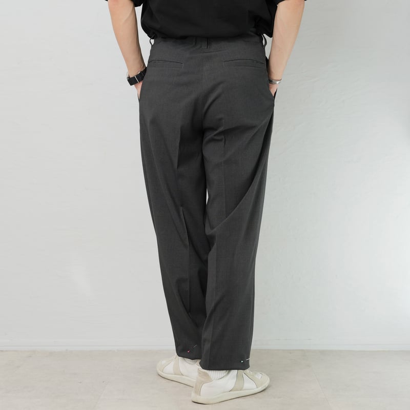BEVAN UP wide gray slacks スラックス BEVAN UP wide gray slacks スラックス