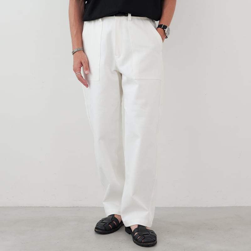 パンツ S layered work denim White White Denim Baker Pants | So｜大人に似合う”少数精鋭”の定番服