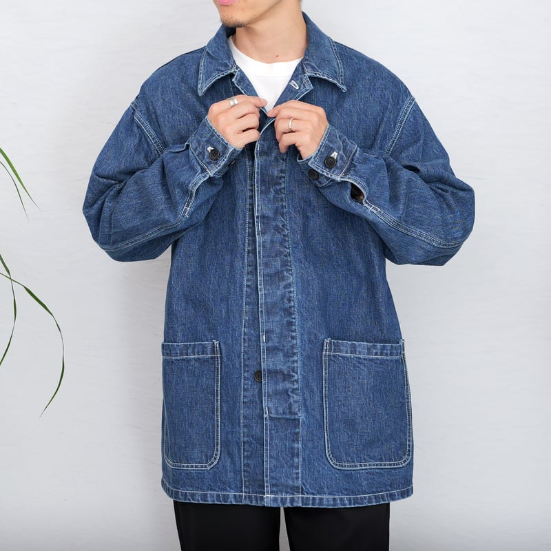 DENIM COVERALL デニムカバーオール S SEEALL＞ DENIM COVERALL/カバーオール デニム