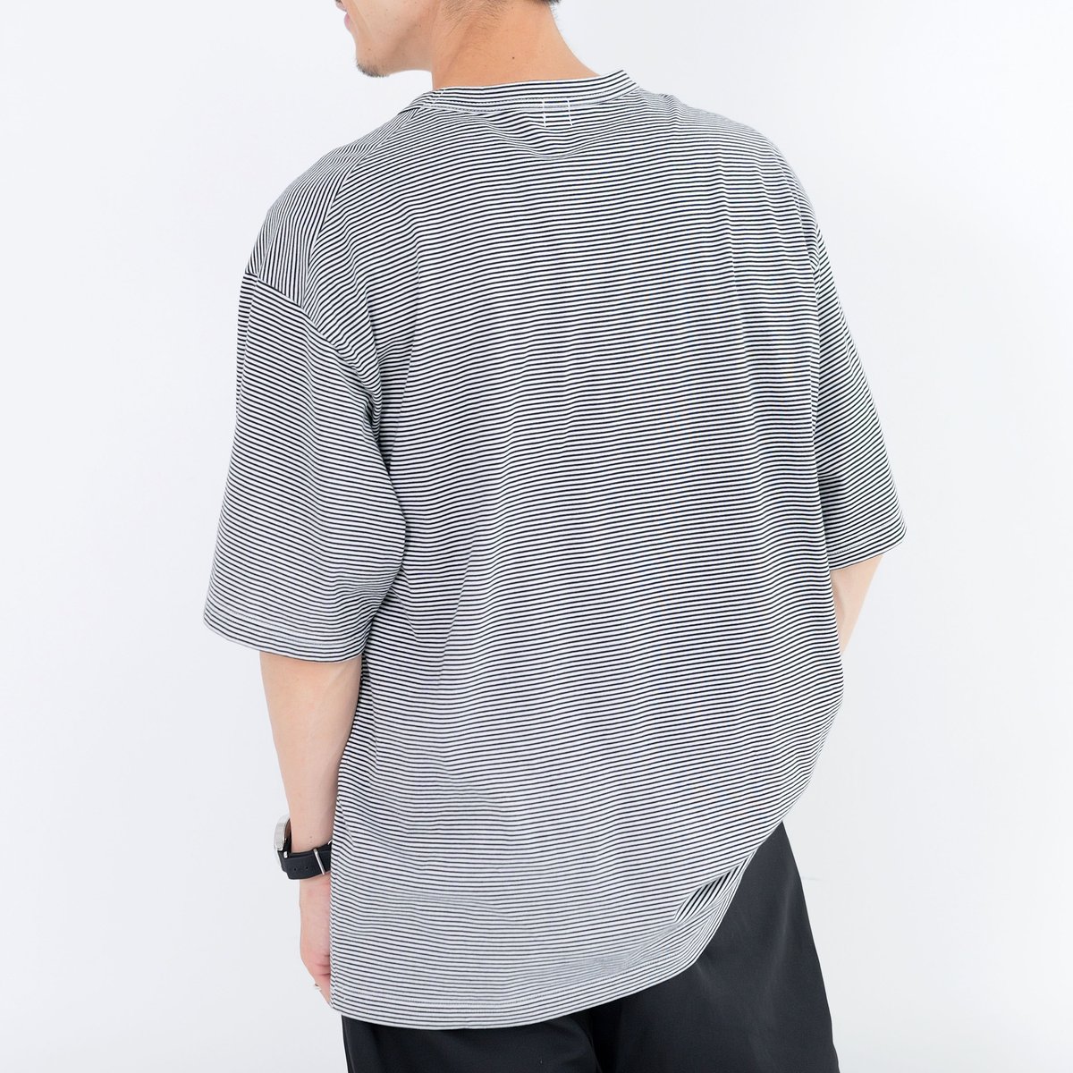 Solボーダーt SOL soonerorlater / BORDER L/S TEE / WHITE & NA