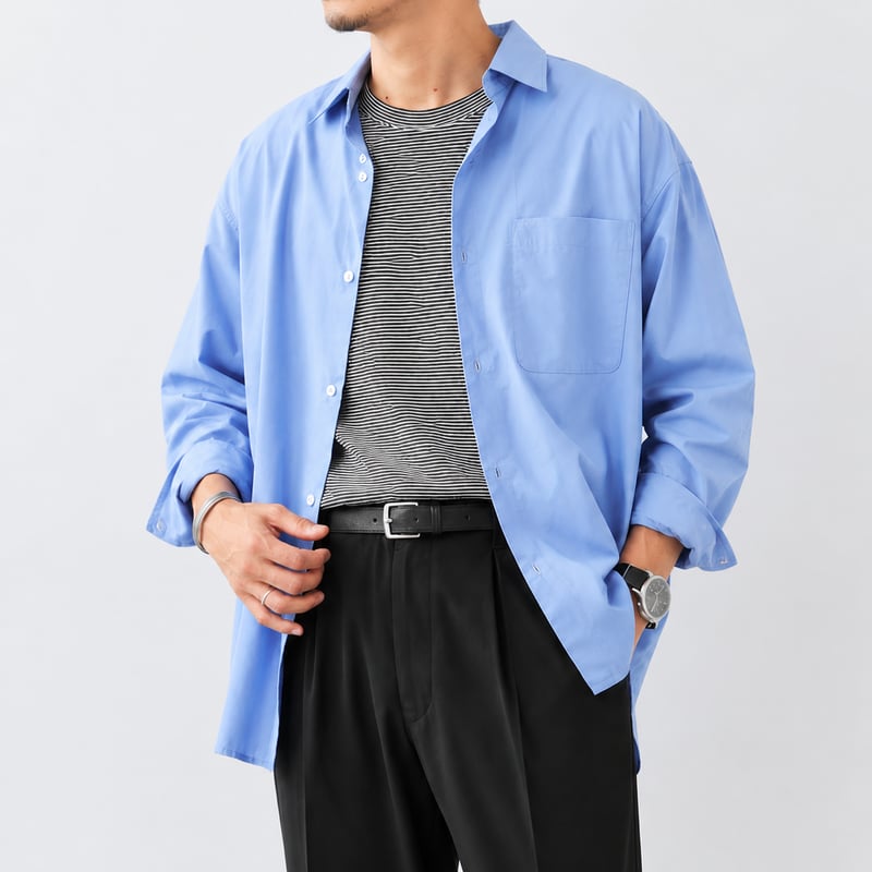 Futsu-no-Blue Shirts L国産生地 国内生産 上質ブルーシャツ Futsu-no-Blue Shirts | So