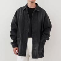 So 大山シュン ダークグレー ダブルジャケット Mサイズ【美品】 So 大山シュン デニムジャケット ダブルジャケット Mサイズ