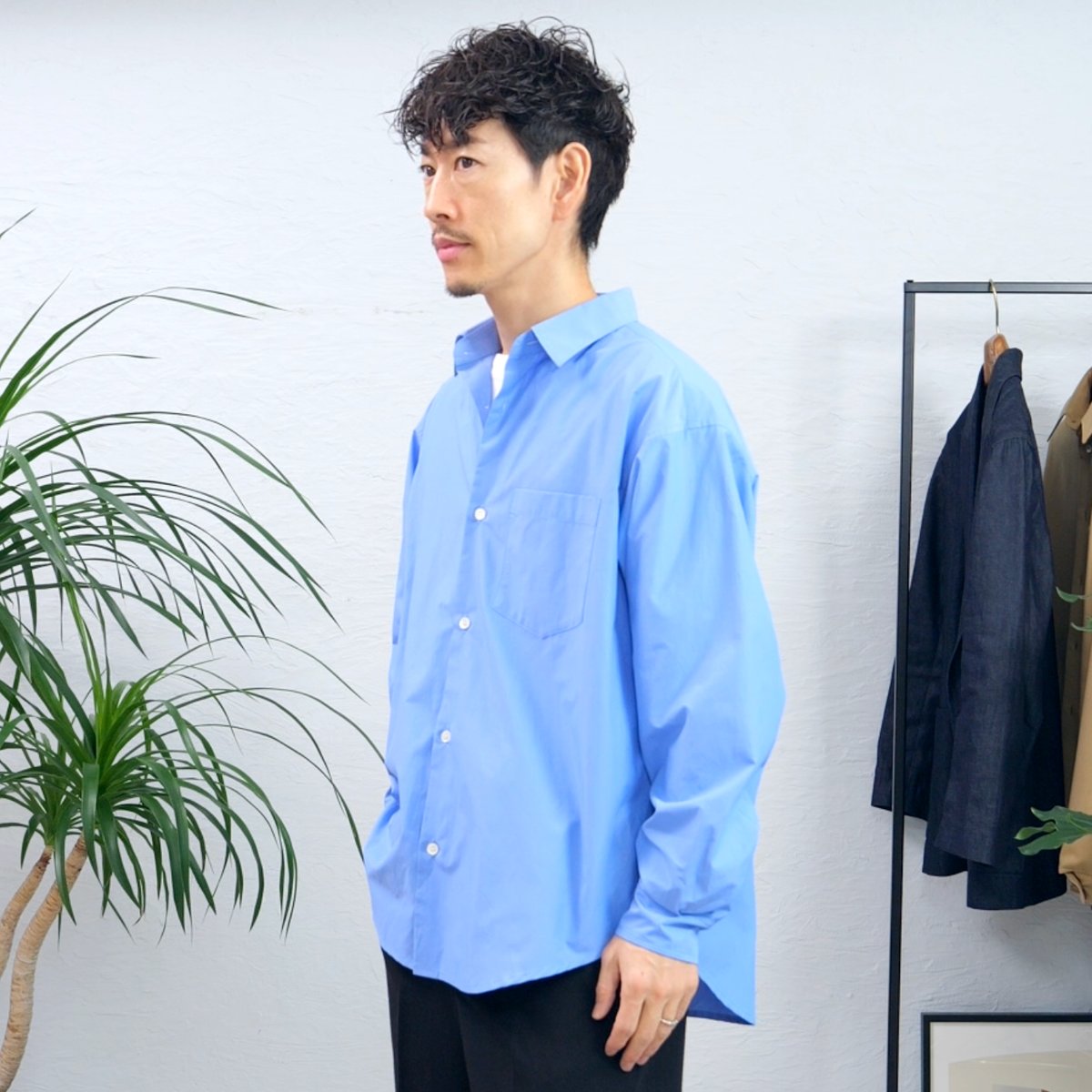 (美品)SO Futsu-no-Blue Shirts L 大山シュン シャツ So Futsu-no-Blue Shirts 大山シュン ブルーシャツ Futsu-no-Blue