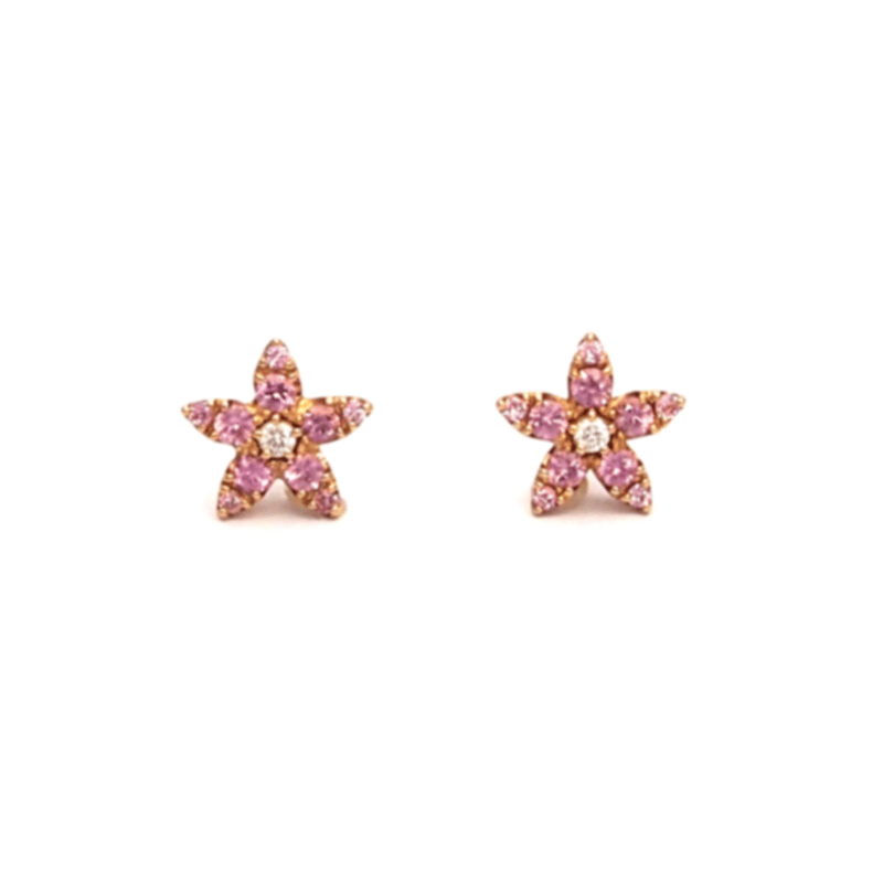 お花 ピンクサファイアピアス | Nakorika お花 ピンクサファイアピアス | Nakorika